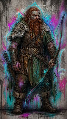 Augmented Reality Graffiti tabletop character portrait example