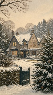 Old Money Aesthetic Christmas card example