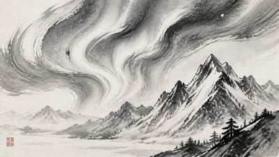 Traditional Chinese Landscape Art Style banner example