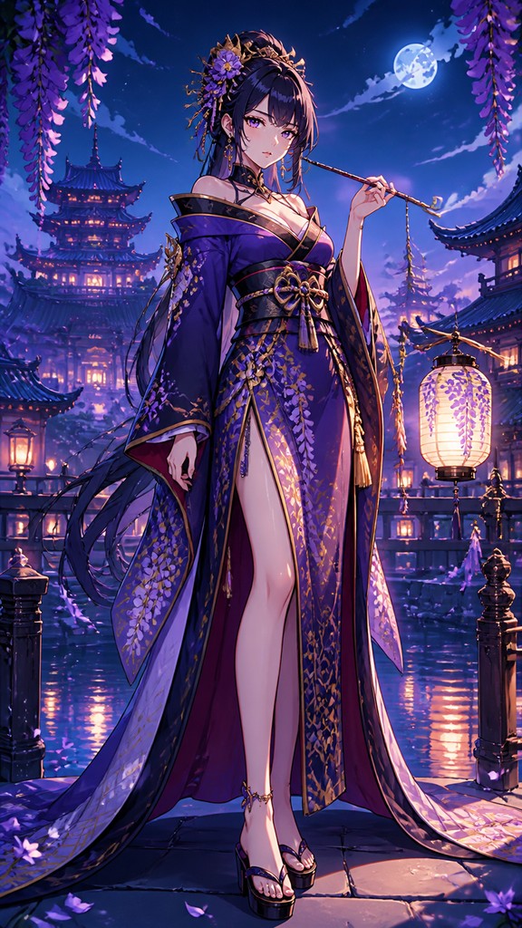 full-length portrait of an elegant figure — Anime Art Style