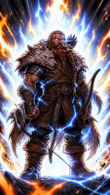 Shounen Power-Up Aura Portrait tabletop character portrait example