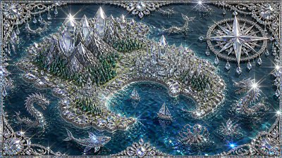 Crystal Jewelry Style fantasy map example