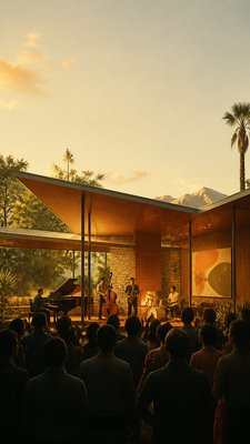 Mid-Century Modern Architecture flyer example