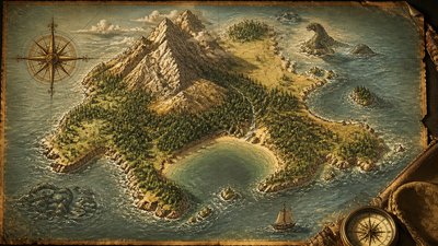Adventurecore Aesthetic fantasy map