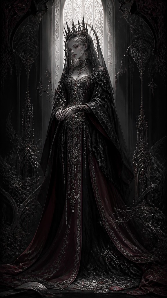 full-length portrait of an elegant figure — Modern Gothic Art