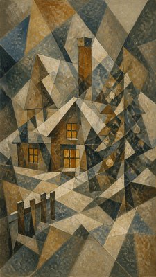 Cubism Art Style Christmas card example