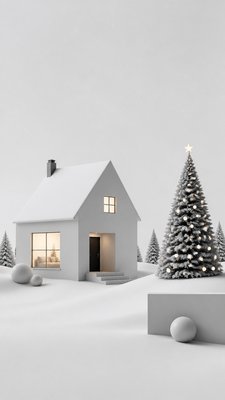 Modern Minimalist Furniture Art Christmas card example