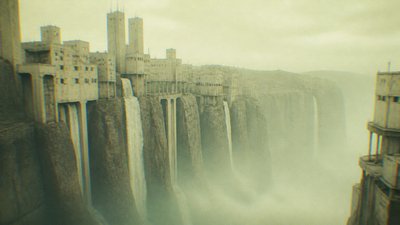 Creepy Liminal Art Style concept art example