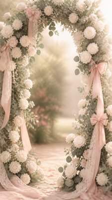 Coquette Aesthetic wedding invitation example