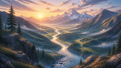 Semi-Realistic Anime Art Style desktop wallpaper example