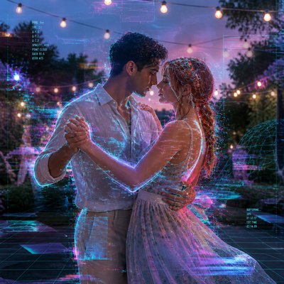 Augmented Reality Contemporary Art Style couple portrait example