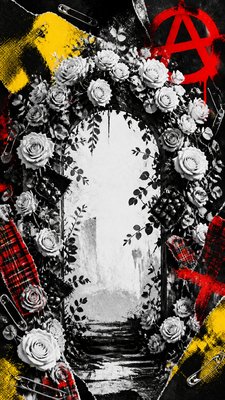 Punk Aesthetic wedding invitation example