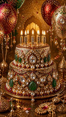 Mughal Jewelry Design birthday card example
