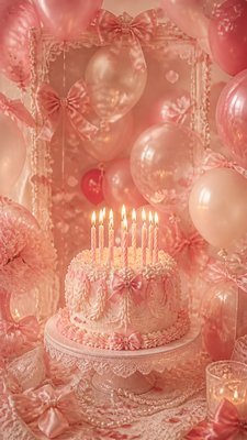 Coquette Aesthetic birthday card example