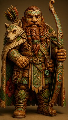 Tiki Aesthetic tabletop character portrait example