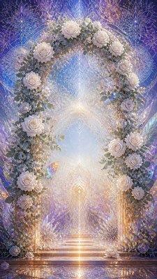 Visionary Art Style wedding invitation example