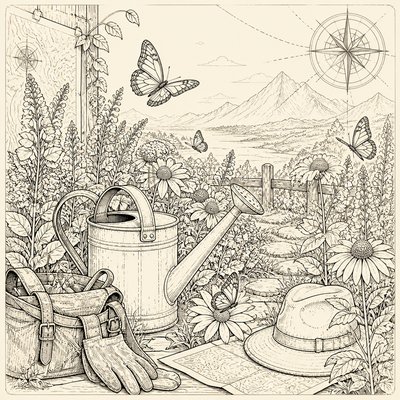 Adventurecore Aesthetic coloring page example