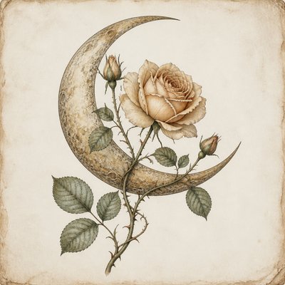 Traditional Botanical Still Life Art Style tattoo design example