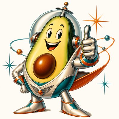 Retro Futurism Sci-Fi Art sticker example