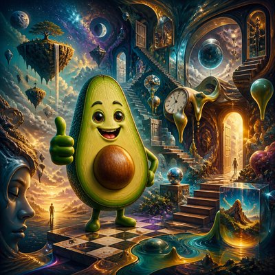 Surrealist Landscape Art Style sticker example