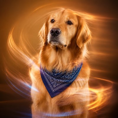 Long Exposure Photography Style pet portrait example