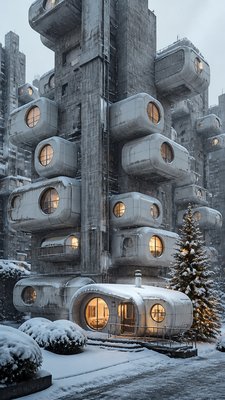 Metabolist Architecture Christmas card example