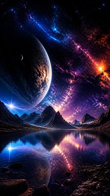Space Opera Sci-Fi Art phone wallpaper