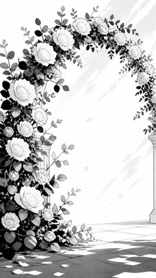 Manga Art Style wedding invitation example