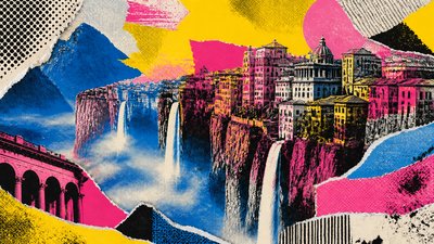 Collage Pop Art Style concept art example