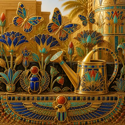 Egyptian Revival Jewelry Style coloring page example
