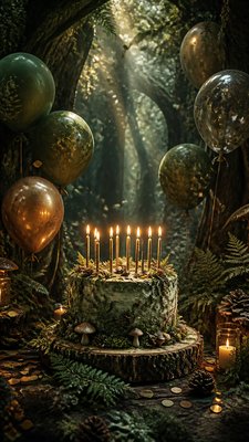 Forestcore Aesthetic birthday card example