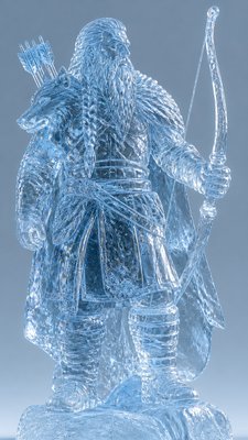 Ice Sculpture Art Style tabletop character portrait example