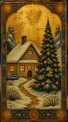 Orthodox Icon Religious Art Christmas card example