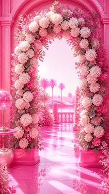 Barbiecore Aesthetic wedding invitation example