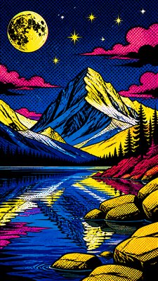 Advertisement Pop Art Style phone wallpaper example