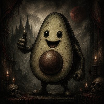 Gothic Horror Art sticker example