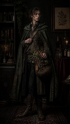 Dark Moody Interior Design character design example