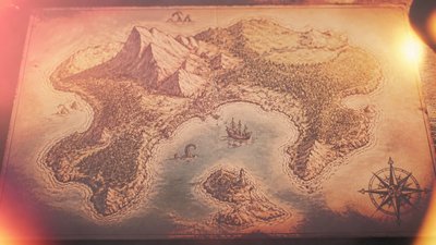 Vintage Film Burn fantasy map example