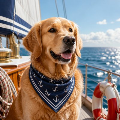 Nautical Aesthetic pet portrait example