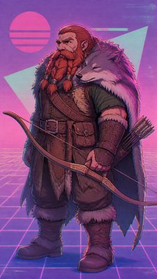 Vaporwave Anime Aesthetic tabletop character portrait example