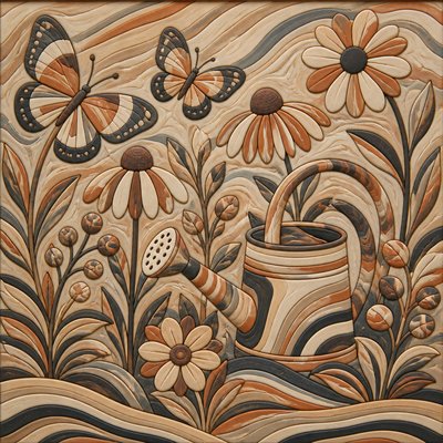 Nerikomi Ceramic Art Style coloring page example