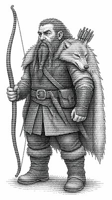 ASCII Art Style tabletop character portrait example