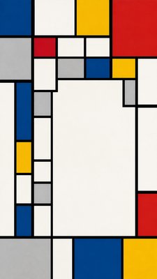 De Stijl Art Style wedding invitation example