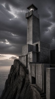 Brutalist Architecture Art poster example