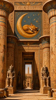 Ancient Egyptian Architecture baby announcement example