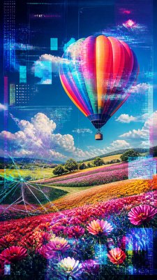New Media Art Style greeting card example
