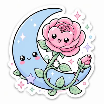 Kawaii Sticker Design tattoo design example