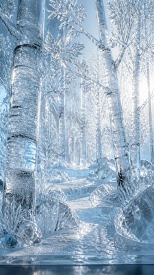 Ice Sculpture Art Style wall art print example