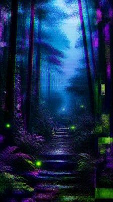 Glitch Digital Art Style book cover example