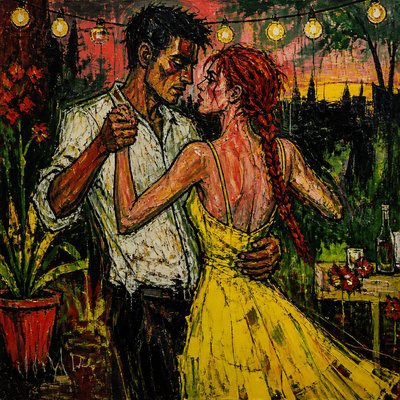Neo-Expressionism Art Style couple portrait example